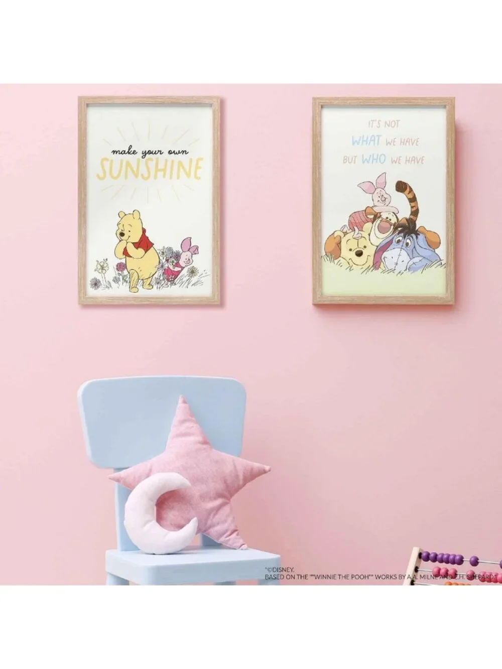 Charming Winnie the Pooh Framed Wood Wall Art - Whimsical Home Decor